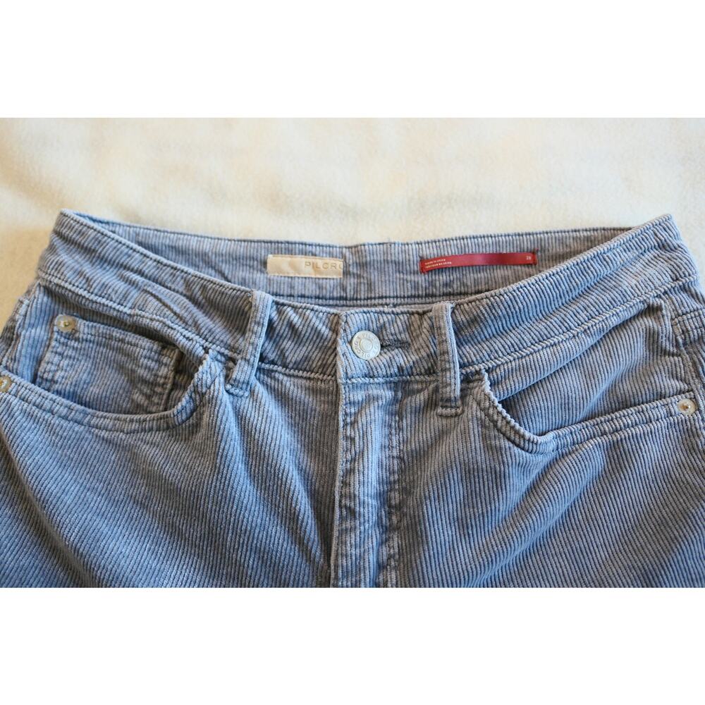 Pilcro Dusty Blue Gray Wide Leg Ultra High Rise Corduroy Pants 28 Anthropologie - Picture 3 of 6